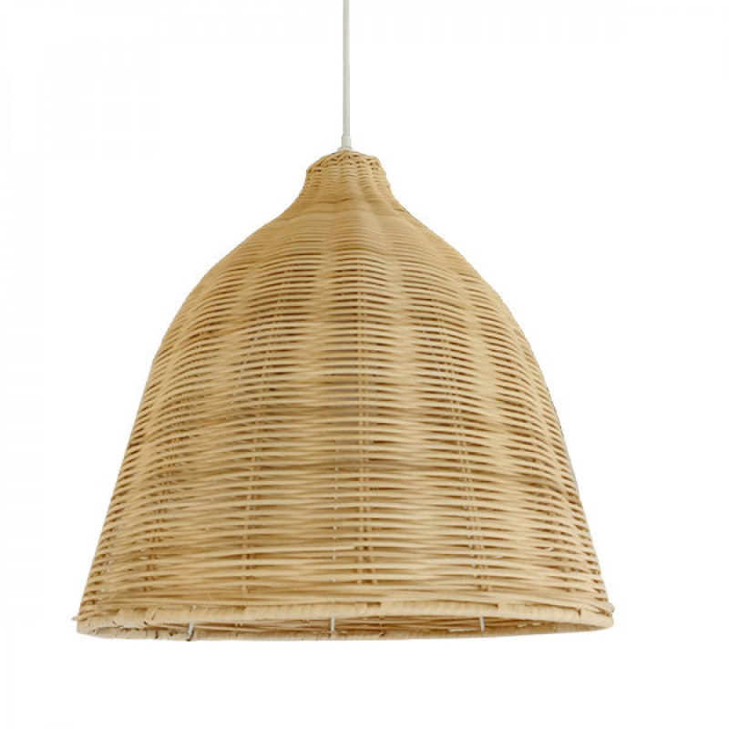 Suspension en rotin nature tressé SAMOS forme cloche