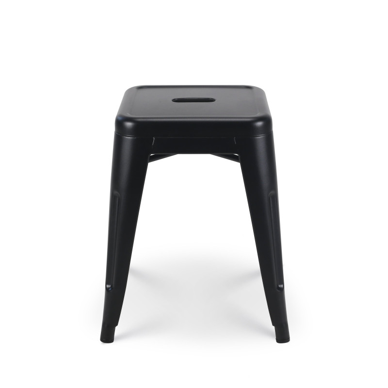 Tabouret en métal noir mat - Hauteur 46 cm