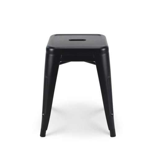 Tabouret en métal noir mat - Hauteur 46 cm