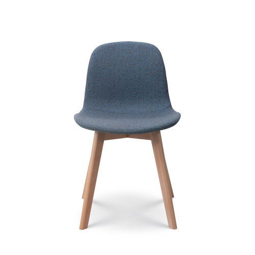 Chaise de salon confortable en tissu ANNA bleue