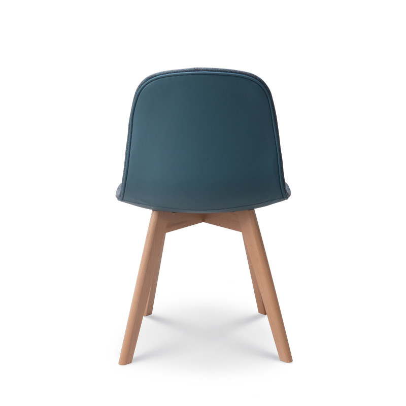 Chaise de salon confortable en tissu ANNA bleue