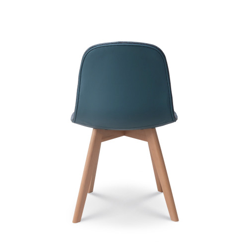 Chaise de salon confortable en tissu ANNA bleue