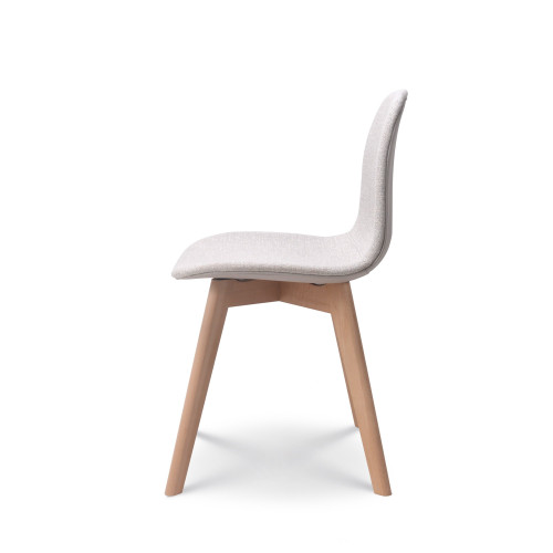 Chaise de salon confortable en tissu ANNA grise
