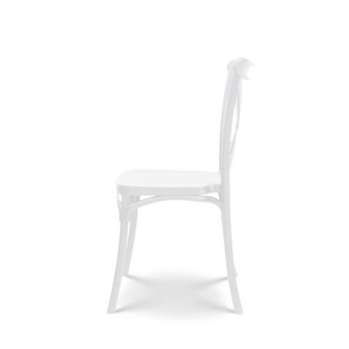 Chaise blanche style BISTROT en résine polypropylène