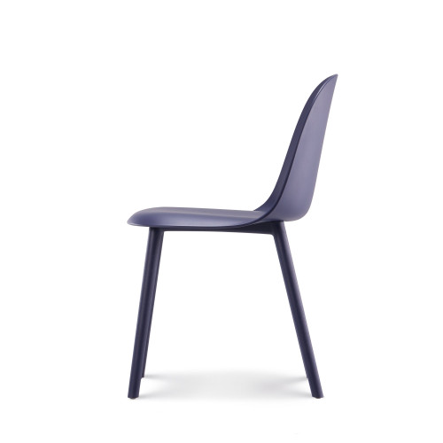 Chaise design MILO bleue pétrole en résine