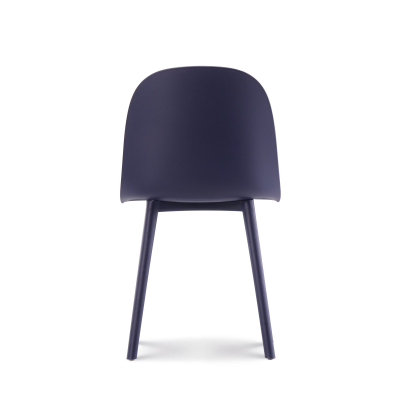 Chaise design MILO bleue pétrole en résine