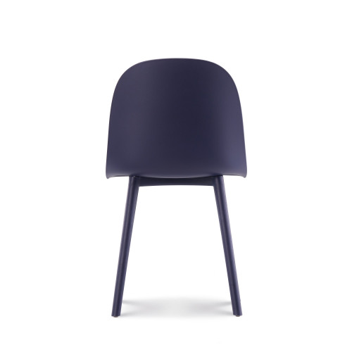 Chaise design MILO bleue pétrole en résine