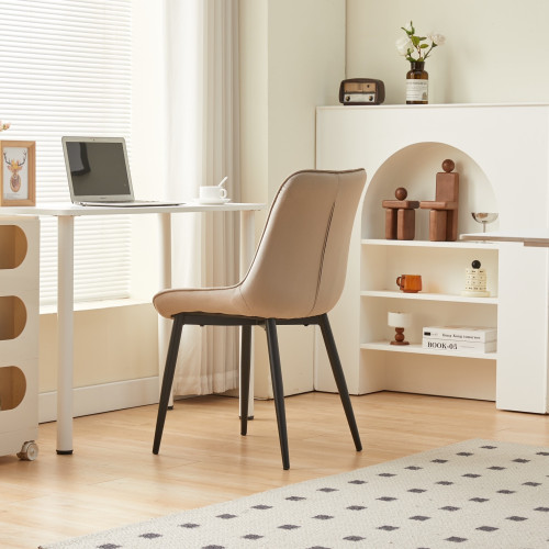 Chaise confortable en velours Beige