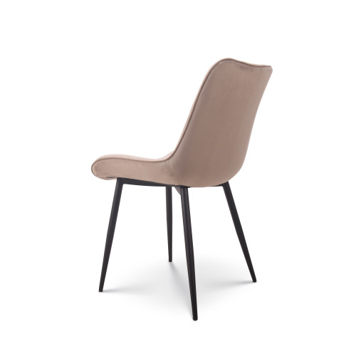 Chaise confortable en velours Beige