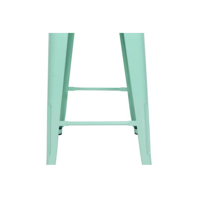 Tabouret de bar style industriel vert brillant - Hauteur 66 cm