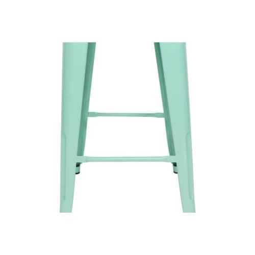 Tabouret de bar style industriel vert brillant - Hauteur 66 cm