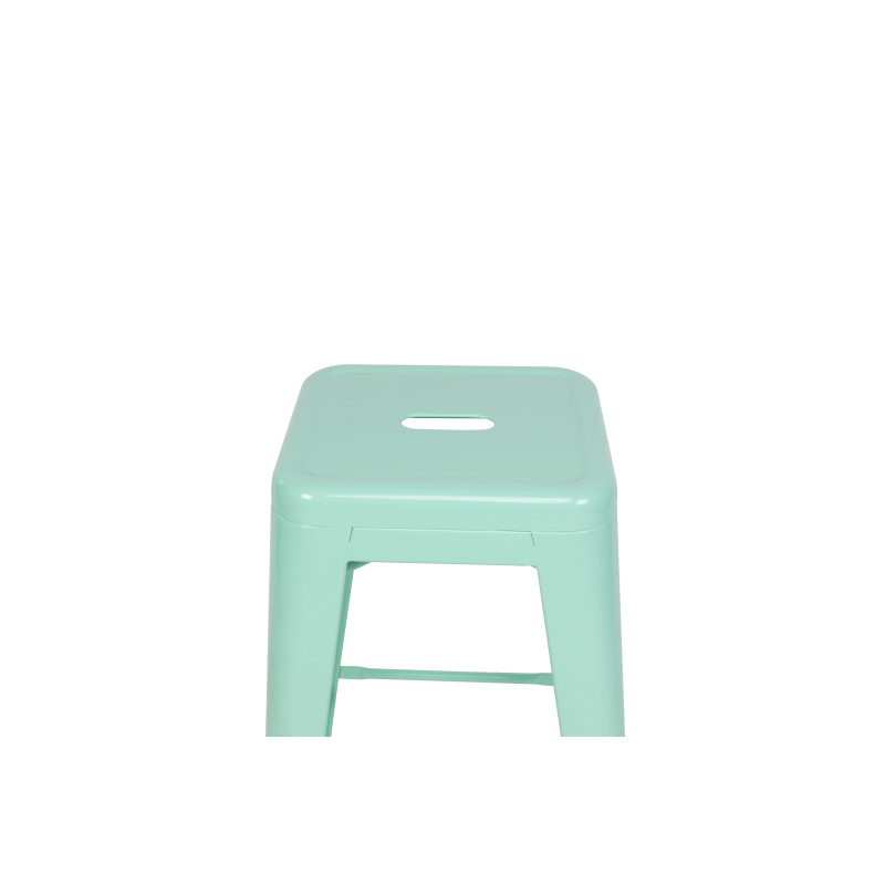 Tabouret de bar style industriel vert brillant - Hauteur 66 cm