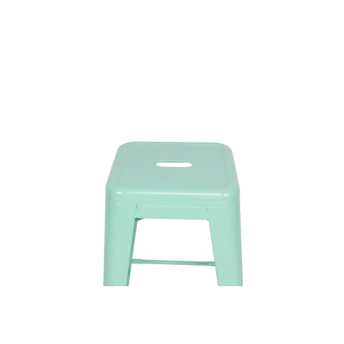 Tabouret de bar style industriel vert brillant - Hauteur 66 cm