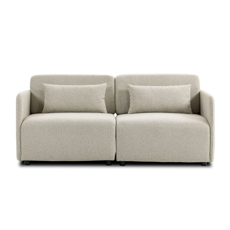 Canapé Modulable Beige MIA – KOSMI Canapé 2 à 5 Places Ajustable