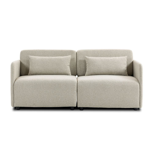 Canapé Modulable Beige MIA – KOSMI Canapé 2 à 5 Places Ajustable