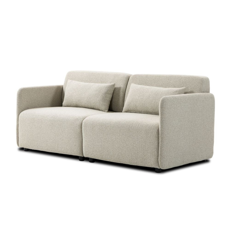 Canapé Modulable Beige MIA – KOSMI Canapé 2 à 5 Places Ajustable