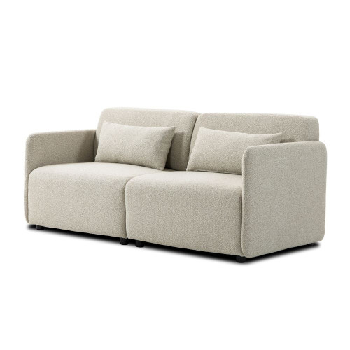 Canapé Modulable Beige MIA – KOSMI Canapé 2 à 5 Places Ajustable