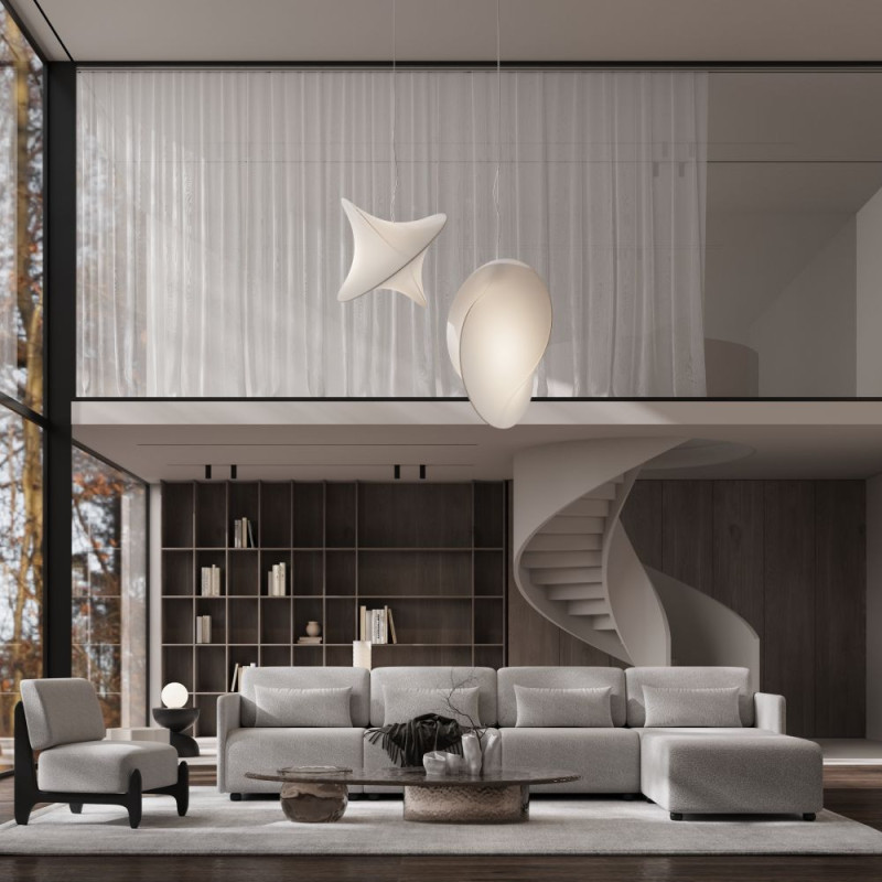 Canapé Modulable 2 Places Beige MILA – KOSMI | Design Moderne & Confort