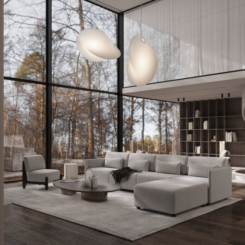 Canapé Modulable 2 Places Beige MILA – KOSMI | Design Moderne & Confort