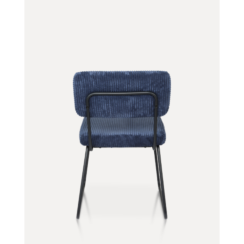 Lot de 2 chaises Design MATYS en Velours côtelé Bleu
