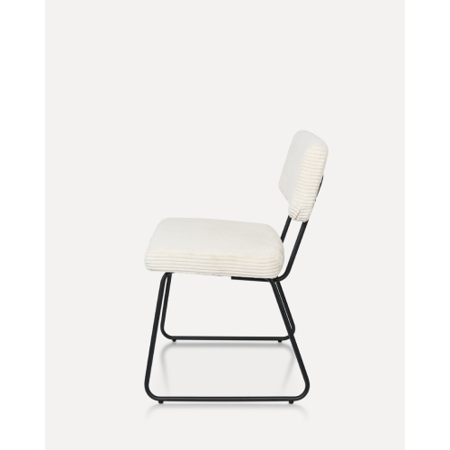 Lot de 2 chaises Design MATYS en Velours côtelé Beige