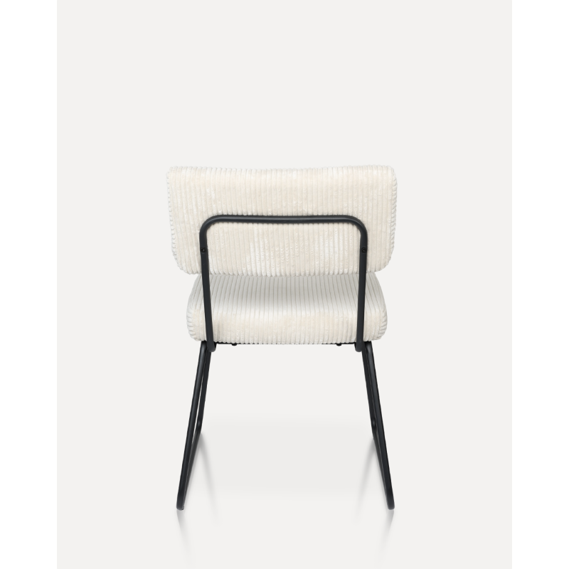 Lot de 2 chaises Design MATYS en Velours côtelé Beige
