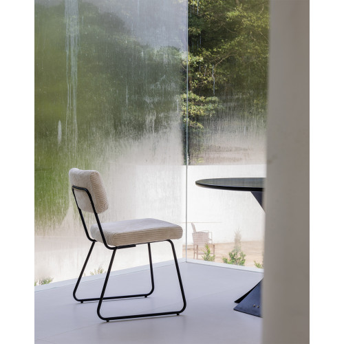Lot de 2 chaises Design MATYS en Velours côtelé Beige