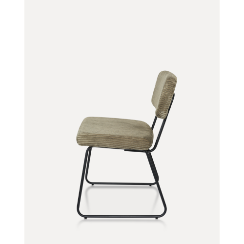 Lot de 2 chaises Design MATYS en Velours côtelé vert