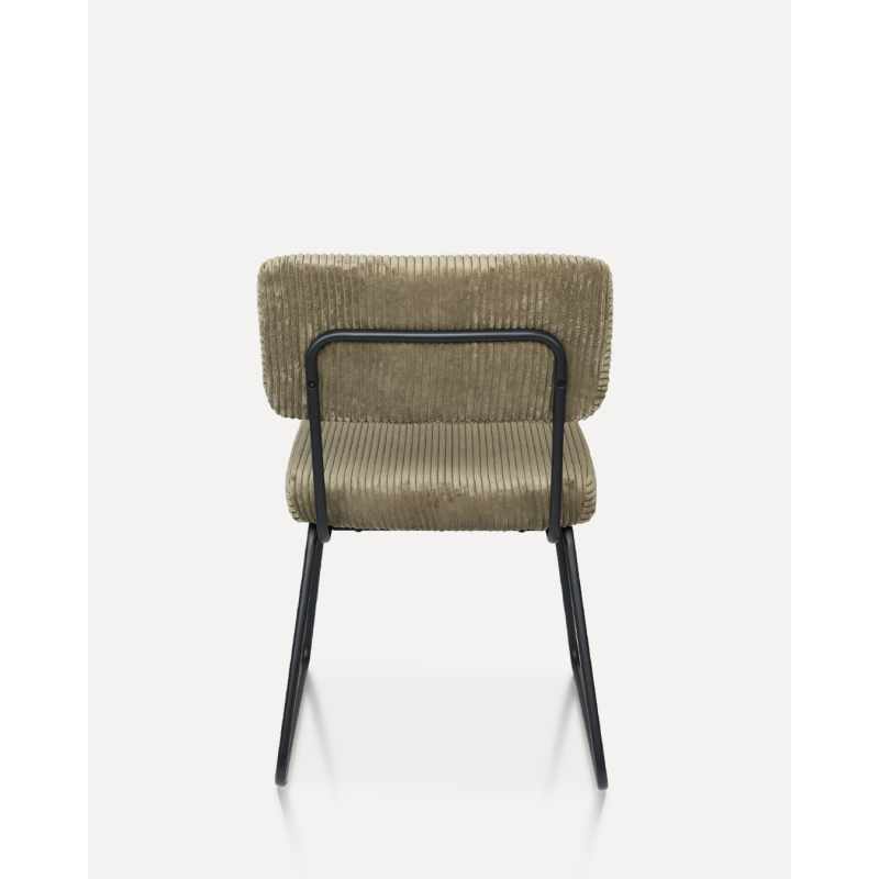 Lot de 2 chaises Design MATYS en Velours côtelé vert