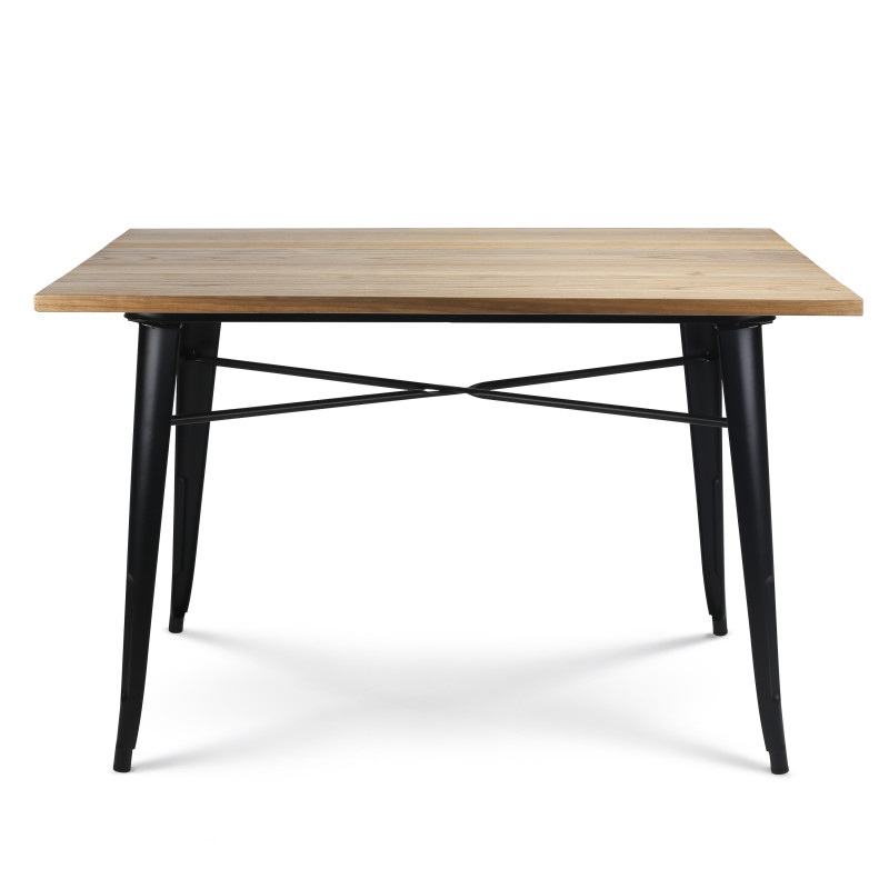 Kosmi - Ensemble Table et Chaises Style Industriel - 120x80 cm