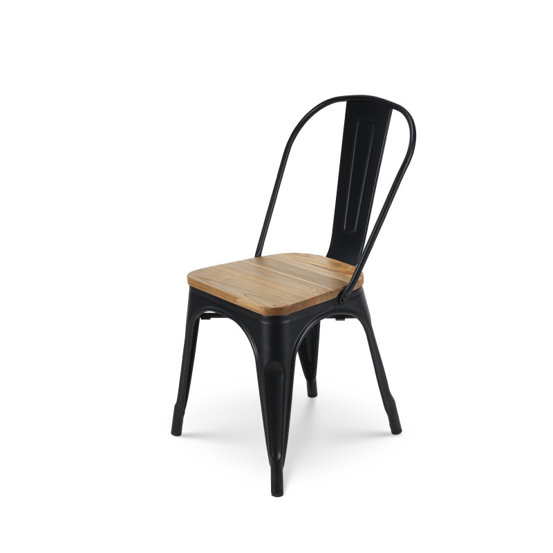 Kosmi - Ensemble Table et Chaises Style Industriel - 120x80 cm