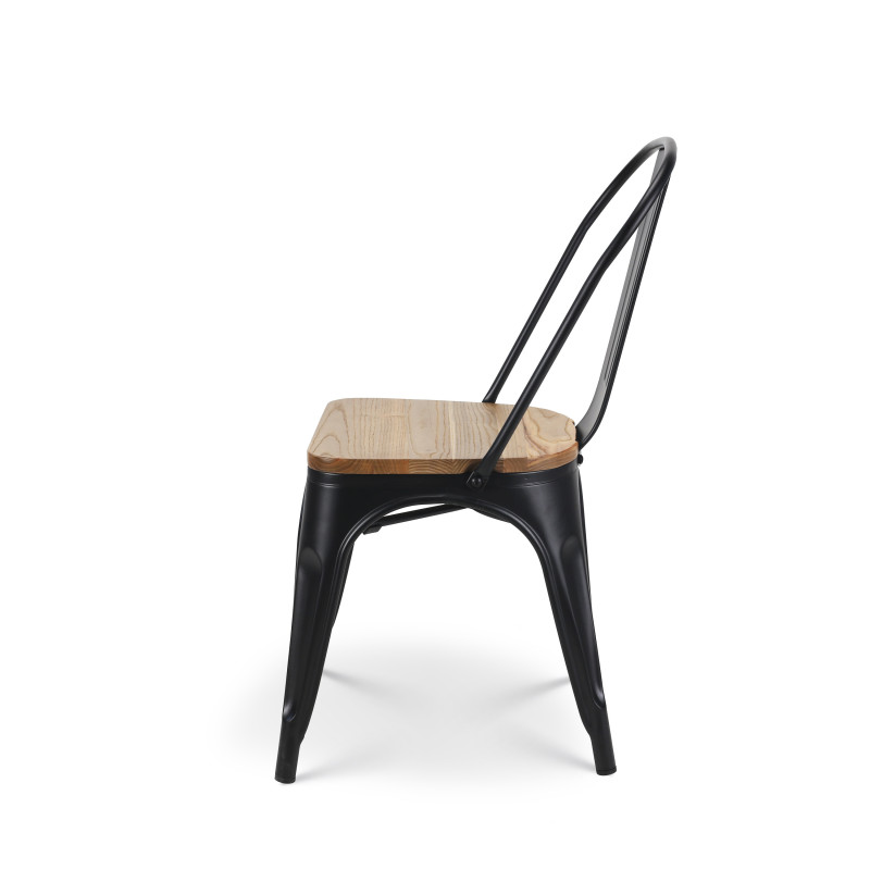 Kosmi - Ensemble Table et Chaises Style Industriel - 120x80 cm