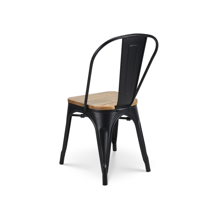 Kosmi - Ensemble Table et Chaises Style Industriel - 120x80 cm