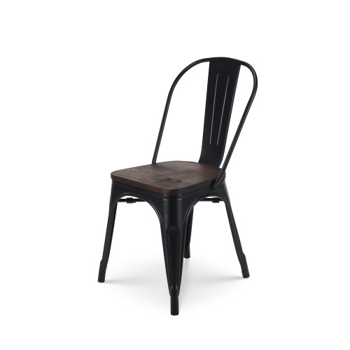 Kosmi - Ensemble Table et Chaises Style Industriel - 120x80 cm