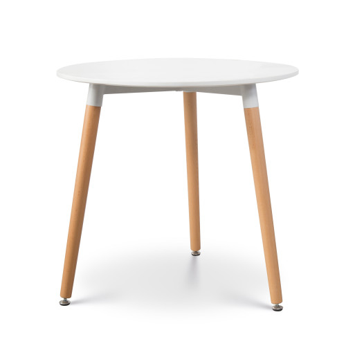 Petite table ronde JENY blanche style scandinave Ø60 cm