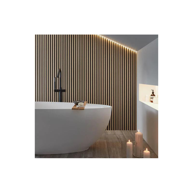 Panneaux bois décoration murale Chêne Blanc | Habillage mural – Kosmi Meubles et déco