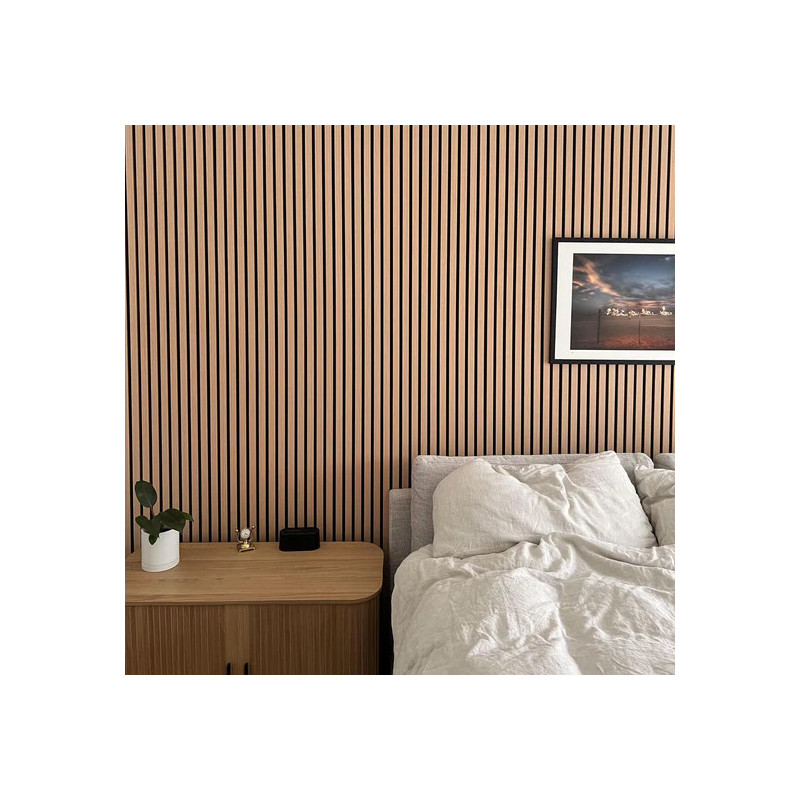 Panneaux bois décoration murale Chêne Blanc | Habillage mural – Kosmi Meubles et déco
