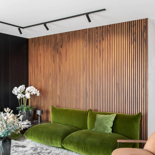 Panneaux bois décoration murale finition Teck | Habillage mural – Kosmi Meubles et déco