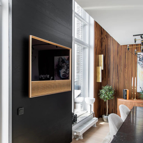 Panneaux bois décoration murale finition Teck | Habillage mural – Kosmi Meubles et déco