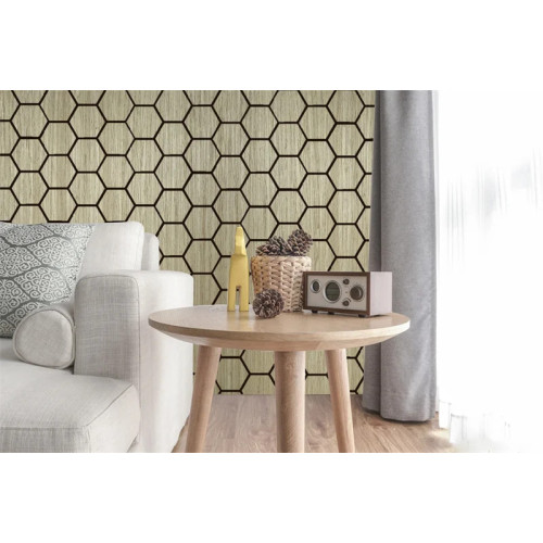 Lot de 4 panneaux Acoustiques Muraux Hexagonaux – Finition Chêne blanc
