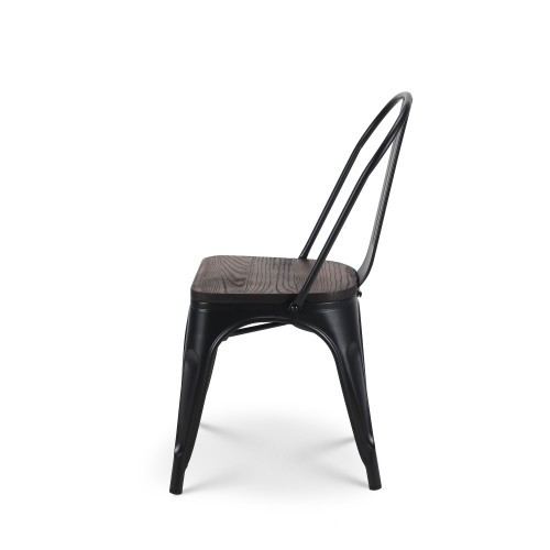 Kosmi - Ensemble Table et Chaises Style Industriel - 80x80 cm