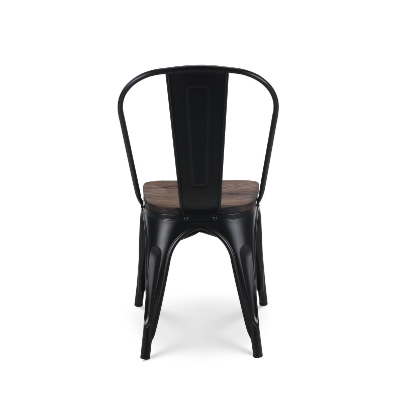 Kosmi - Ensemble Table et Chaises Style Industriel - 80x80 cm