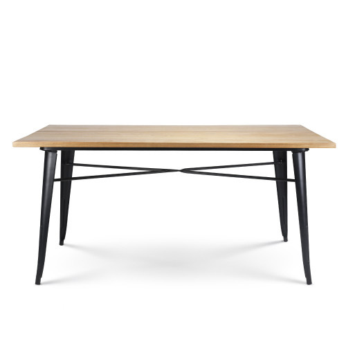 Kosmi - Ensemble Table et 8 Chaises Style Industriel - 160x80 cm
