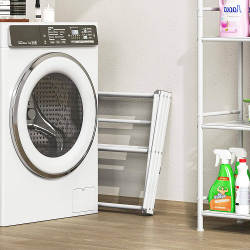 Étendoir à Linge Pliable Compact Extensible 43 à 76 cm – Séchoir à Linge 3 Niveaux
