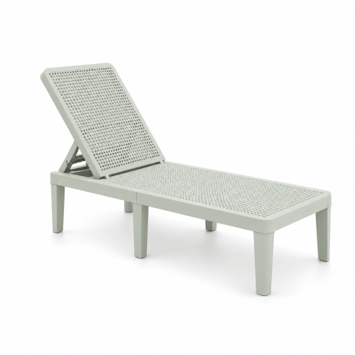 Transat de jardin vert clair réglable 4 positions | KOSMI