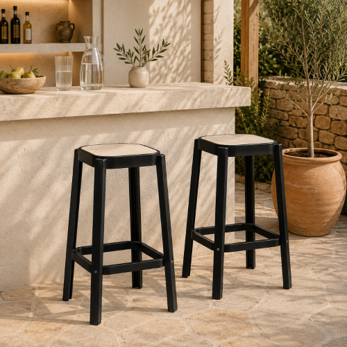 Tabouret Oasis en Résine – Empilable, Léger, Cuisine, Îlot et Comptoir