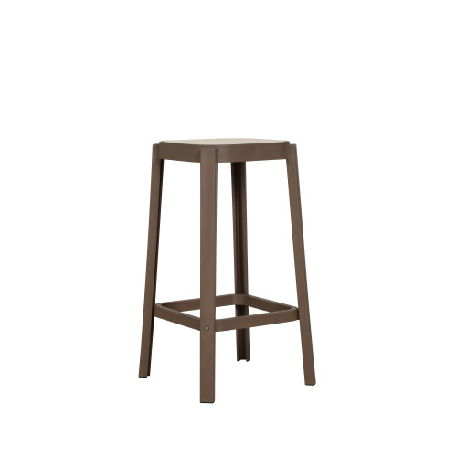 Tabouret Oasis en Résine café – Empilable, Léger, Cuisine, Îlot et Comptoir