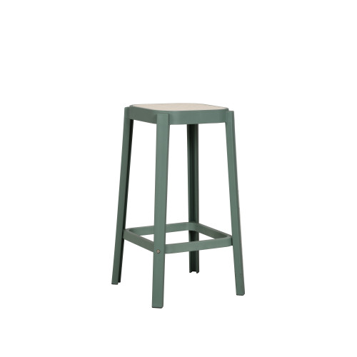 Tabouret Oasis en Résine vert – Empilable, Léger, Cuisine, Îlot et Comptoir