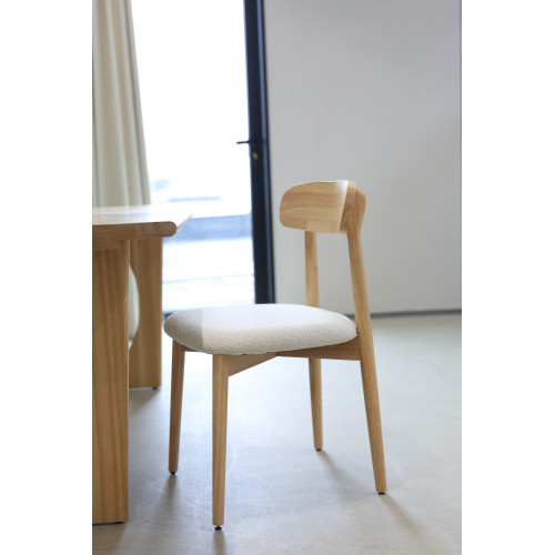 KOSMI - Chaise TERRA en bois massif et tissu chiné | KOSMI 2