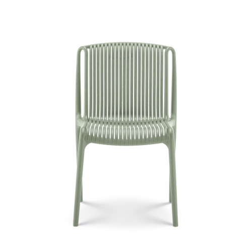 Lot de 4 chaises de Jardin ou Terrasse Vertes en Résine Polypropylène